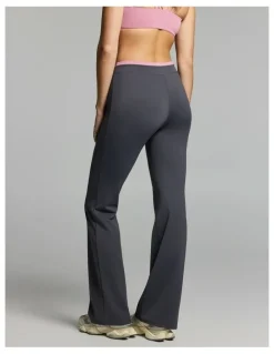 Rockwear Tipped Tie Front Slim Flared Tights Zinc
