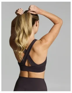 Rockwear Twist Front Medium Impact Sports Bra Nutmeg