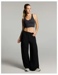 Rockwear V Neck Low Impact Longline Sports Bra Dark Grey