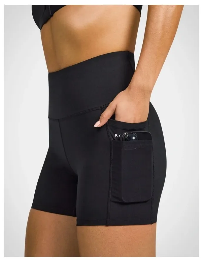 Rockwear Velocity Mid Thigh Bike Shorts in Black