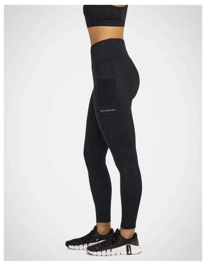 Rockwear Velocity Pocket Full Length Tights in Black