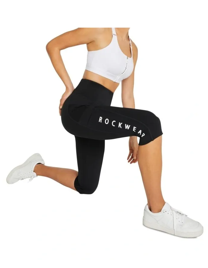 Rockwear Velocity Pocket 3/4 Tights in Black