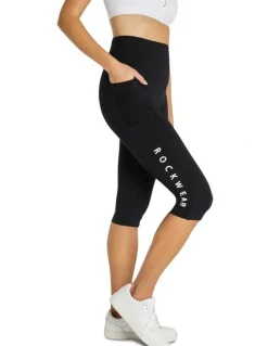 Rockwear Velocity Pocket 3/4 Tights in Black