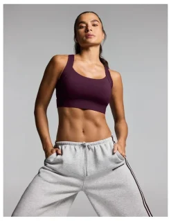 Rockwear Layered High Impact Sports Bra Cherry Cola