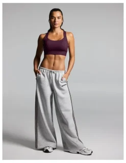 Rockwear Layered High Impact Sports Bra Cherry Cola