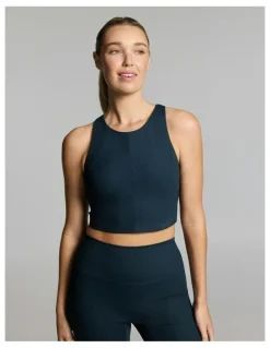 Rockwear Luxesoft Rib Low Impact Longline Sports Bra Teal