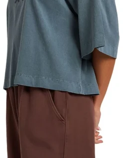 Roxy All Day Elastic Waist Shorts in Brown