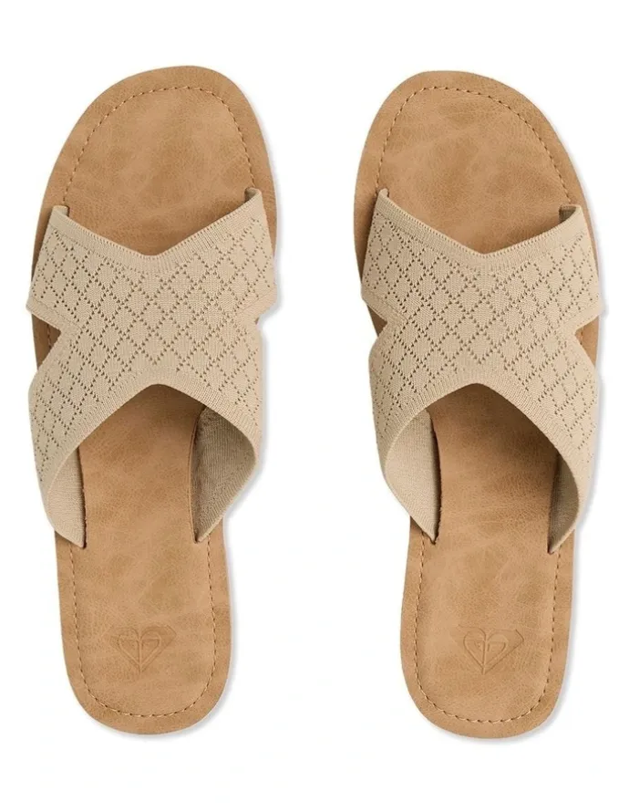 Roxy Andreya Crochet Slides In Natural