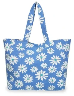 Roxy Anti Bad Vibes Tote Bag Blue