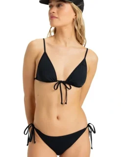 Roxy Beach Classics Medium Coverage Bikini Bottoms in Anthracite