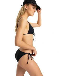 Roxy Beach Classics Medium Coverage Bikini Bottoms in Anthracite