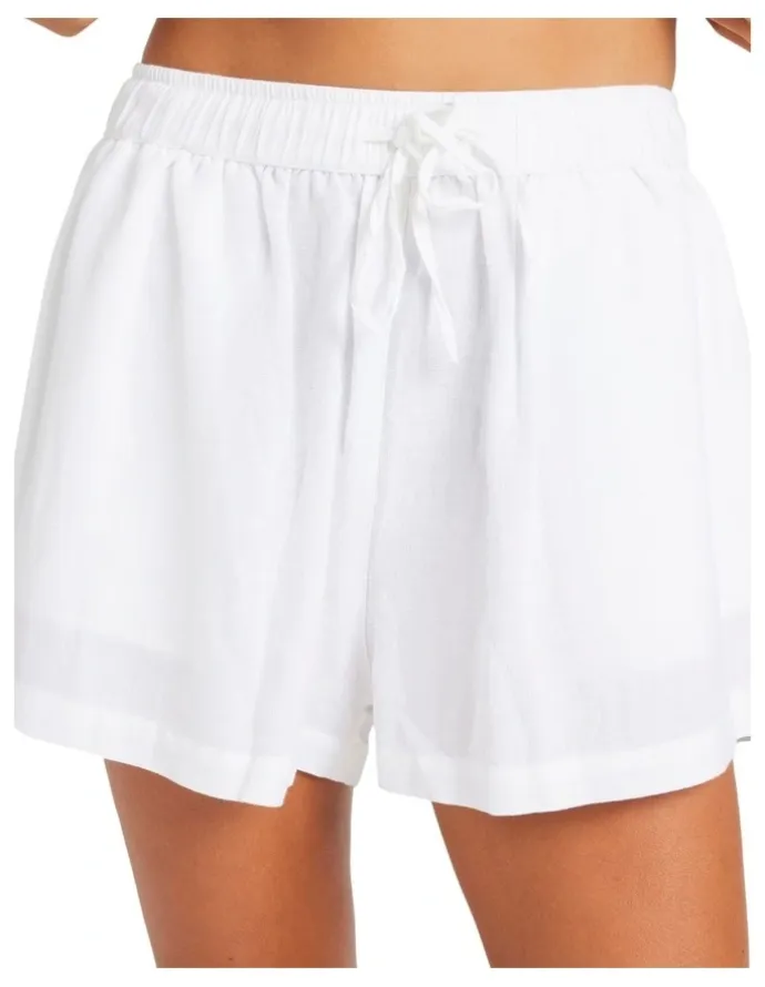 Roxy Dreamer Elastic Waist Shorts in White