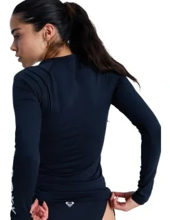Roxy Essentials Long Sleeve One Piece Rash Vest in Black