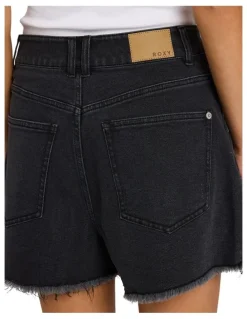 Roxy Eva Short Denim Shorts in Black