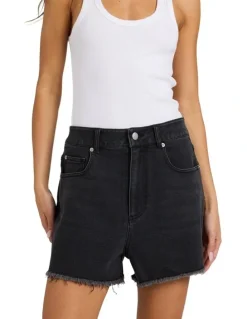 Roxy Eva Short Denim Shorts in Black