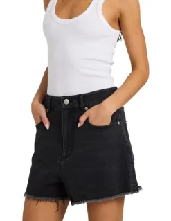 Roxy Eva Short Denim Shorts in Black
