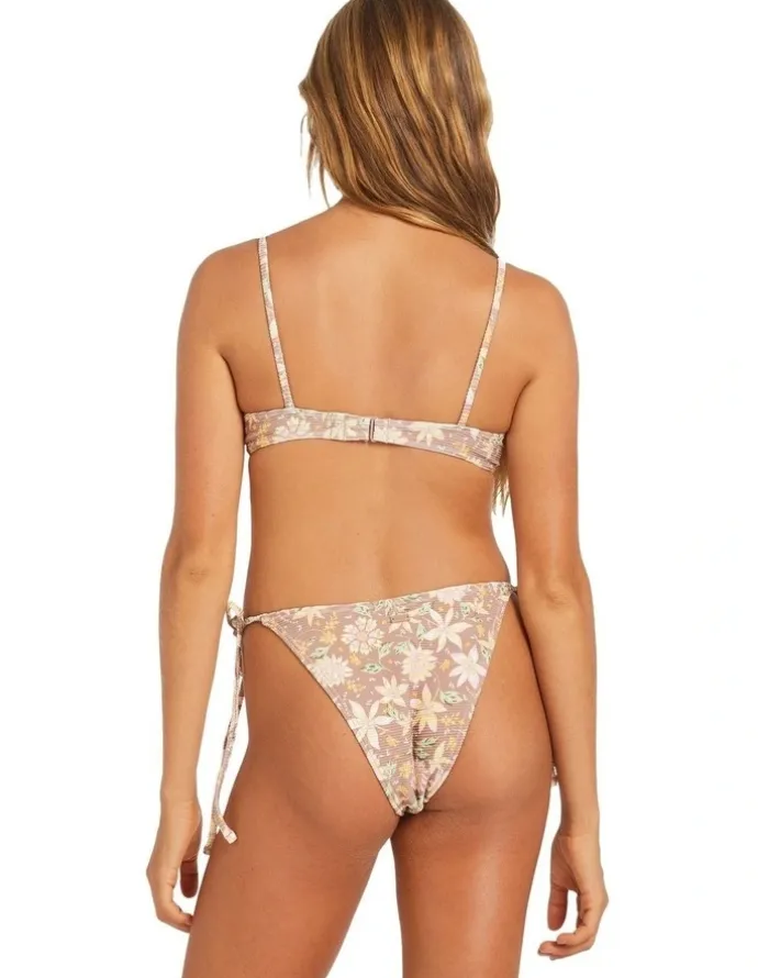Roxy Garland Cheeky Bikini Bottom in Brown