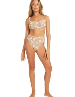 Roxy Garland High Waist Bikini Bottom in Brown