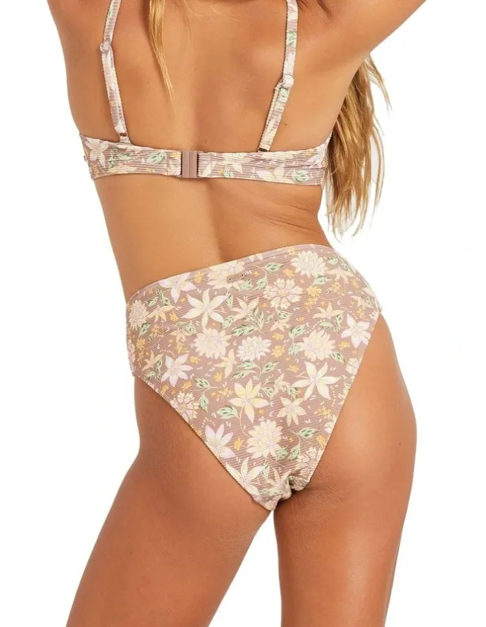 Roxy Garland High Waist Bikini Bottom in Brown