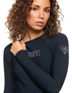 Roxy Heater Zip-Up One Piece Swimsuit Anthracite