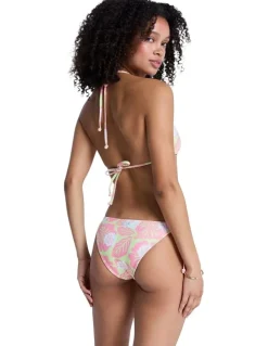 Roxy Hype Revo Tiki Tri Bikini Top in Green Hibiscus