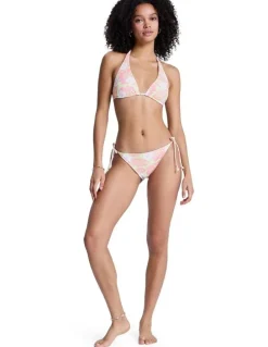 Roxy Hype Revo Tiki Tri Bikini Top in Green Hibiscus