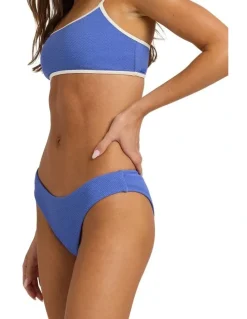 Roxy Kauai High Leg Cheeky Bikini Bottom in Blue