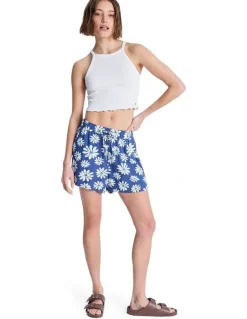 Roxy Lekeito Break High Beach Shorts Blue