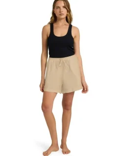 Roxy Lolani Linen Shorts in Beige