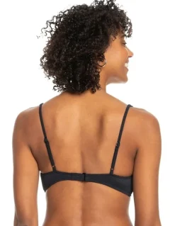 Roxy Love Elongated Tri Bikini Top in Black