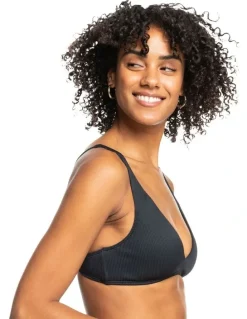 Roxy Love Elongated Tri Bikini Top in Black