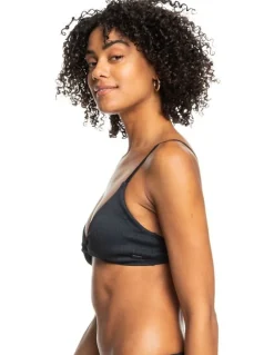 Roxy Love Triangle Bikini Top in Black