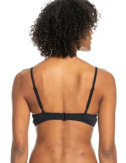 Roxy Love Triangle Bikini Top in Black