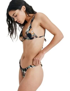 Roxy Nostalgic Feels Bikini Bottom in Black