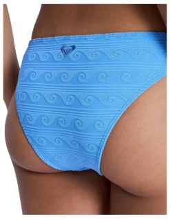 Roxy Paradise Wave Moderate Bikini Bottom in Silver Lake