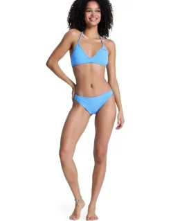 Roxy Paradise Wave Moderate Bikini Bottom in Silver Lake