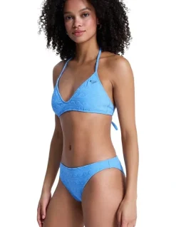 Roxy Paradise Wave Moderate Bikini Bottom in Silver Lake