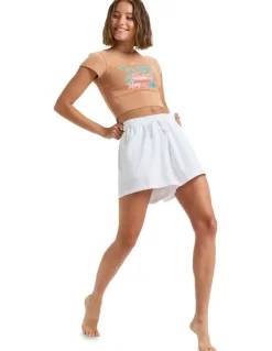 Roxy Place To Be Elastic Waist Shorts in White