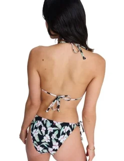 Roxy Printed Essentials Tiki Tri Bikini Top Black