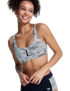 ROXY Pro Surf Athletic Tri Bikini Top in Multi