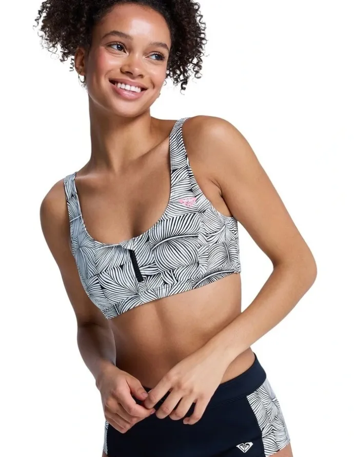 ROXY Pro Surf Athletic Tri Bikini Top in Multi