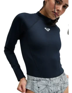 Roxy Pro Surf Long Sleeve Rash Vest in Black