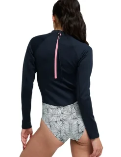 Roxy Pro Surf Long Sleeve Rash Vest in Black