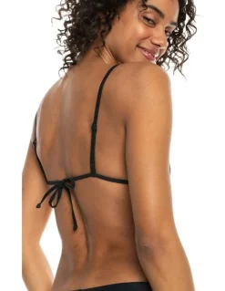 Roxy Rib Love The Quiver Tri Bikini Top in Anthracite