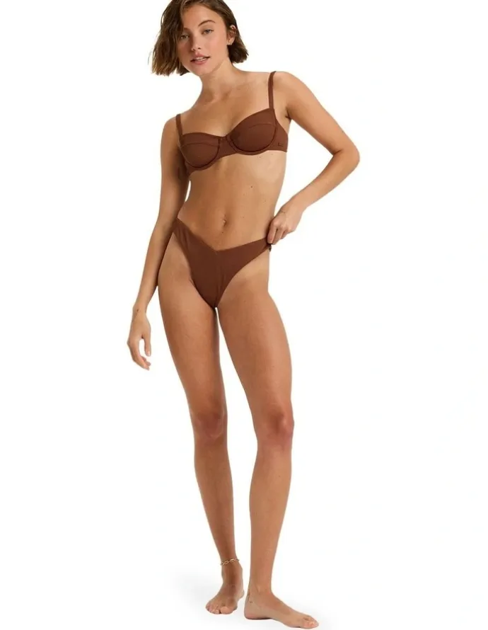 Roxy Rib Love Bikini Bottom in Brown