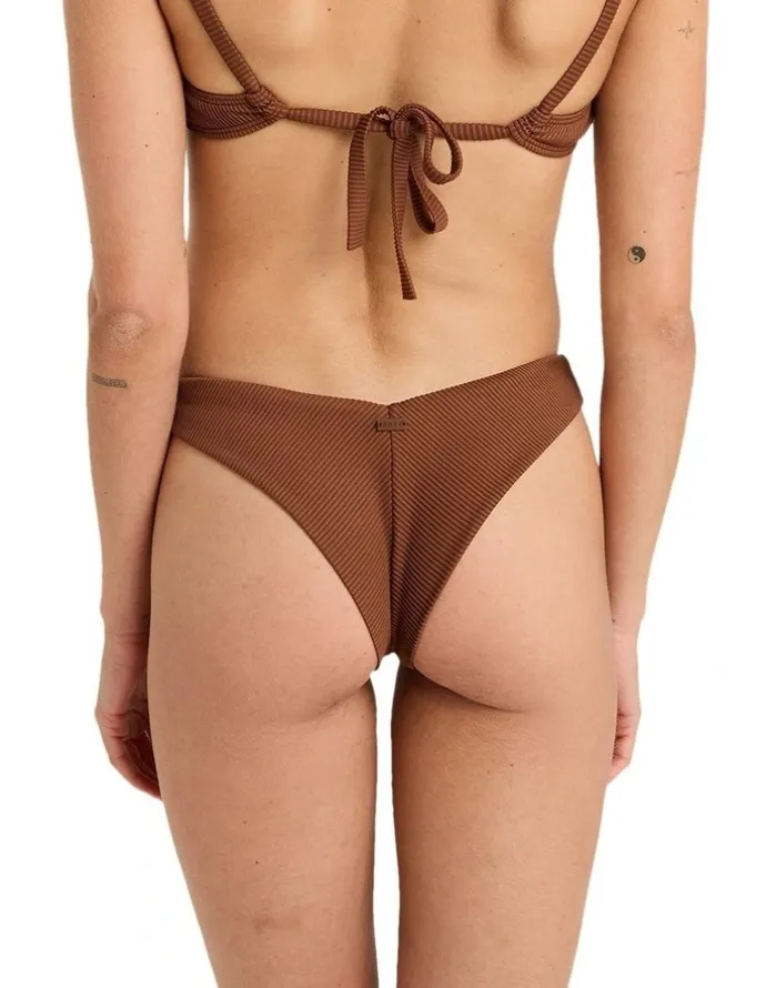 Roxy Rib Love Bikini Bottom in Brown