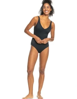 Roxy Rib Love One-Piece Swimsuit in Black