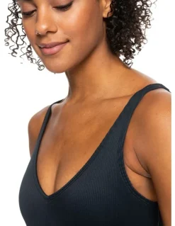 Roxy Rib Love One-Piece Swimsuit in Black