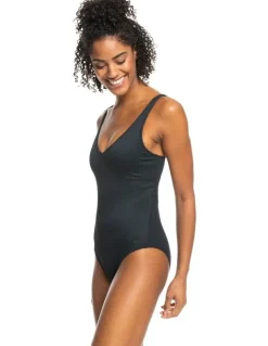 Roxy Rib Love One-Piece Swimsuit in Black