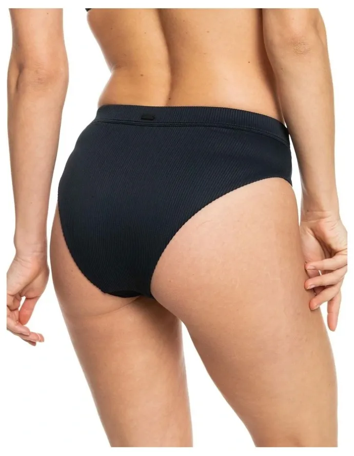 Roxy Rib Love The Shorey Bikini Bottoms In Anthracite